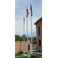 20' Commercial Series Outdoor External Halyard Flagpoles - Satin